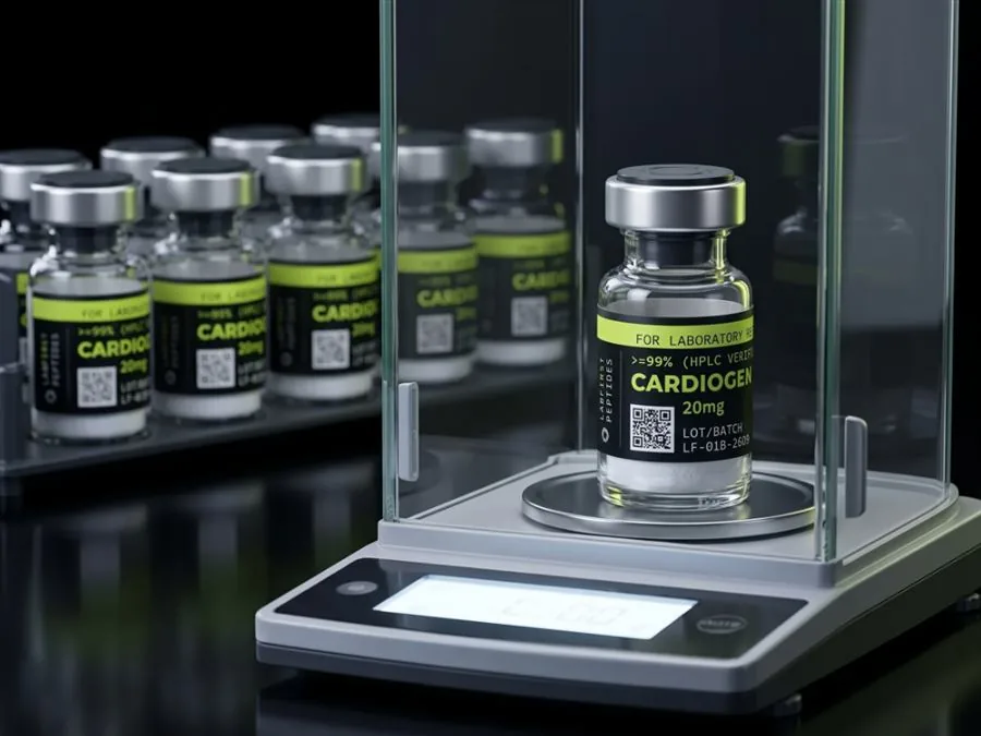 Cardiogen Analytical balance: net content weighed